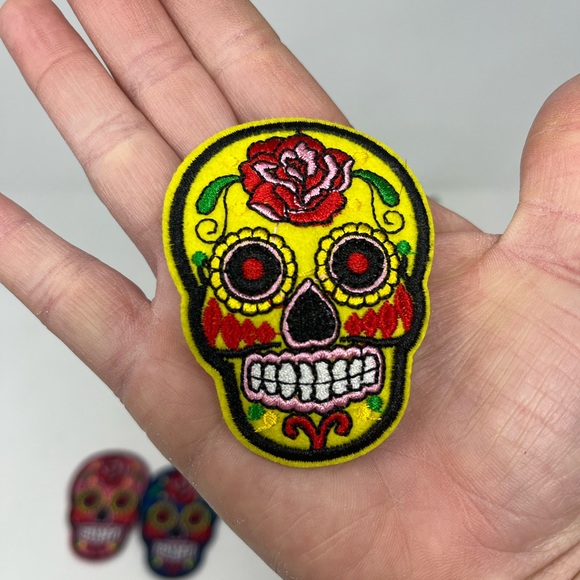 Skull patches (3) iron on - Picture 5 of 8